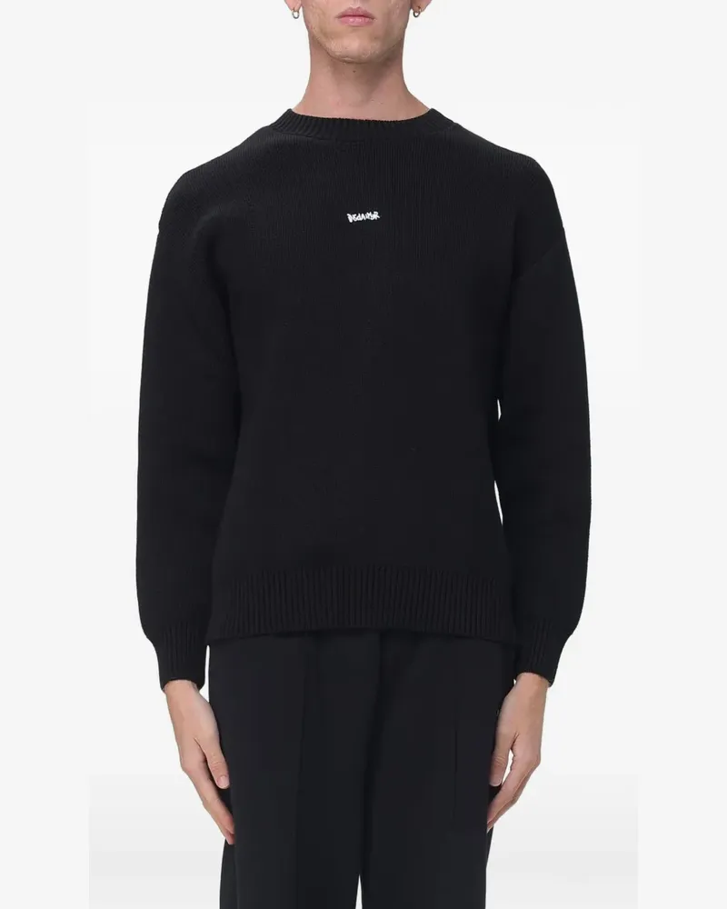 DISCLAIMER logo-print sweater - Schwarz Schwarz