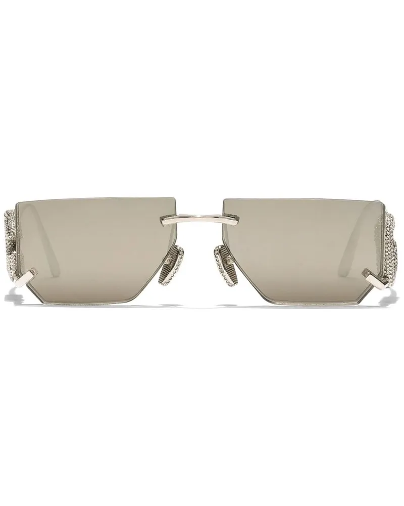 Dolce & Gabbana Eckige Sonnenbrille - Silber Silber