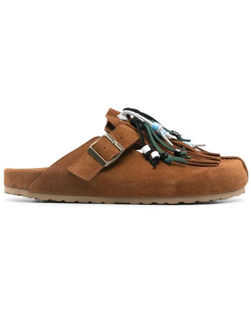 Scarosso Geo Sandalen aus Wildleder - Braun Braun