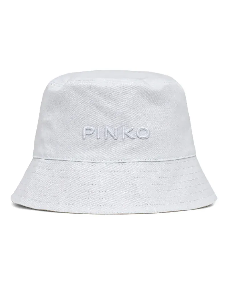 Pinko Fischerhut mit Logo-Stickerei - Weiß Weiß