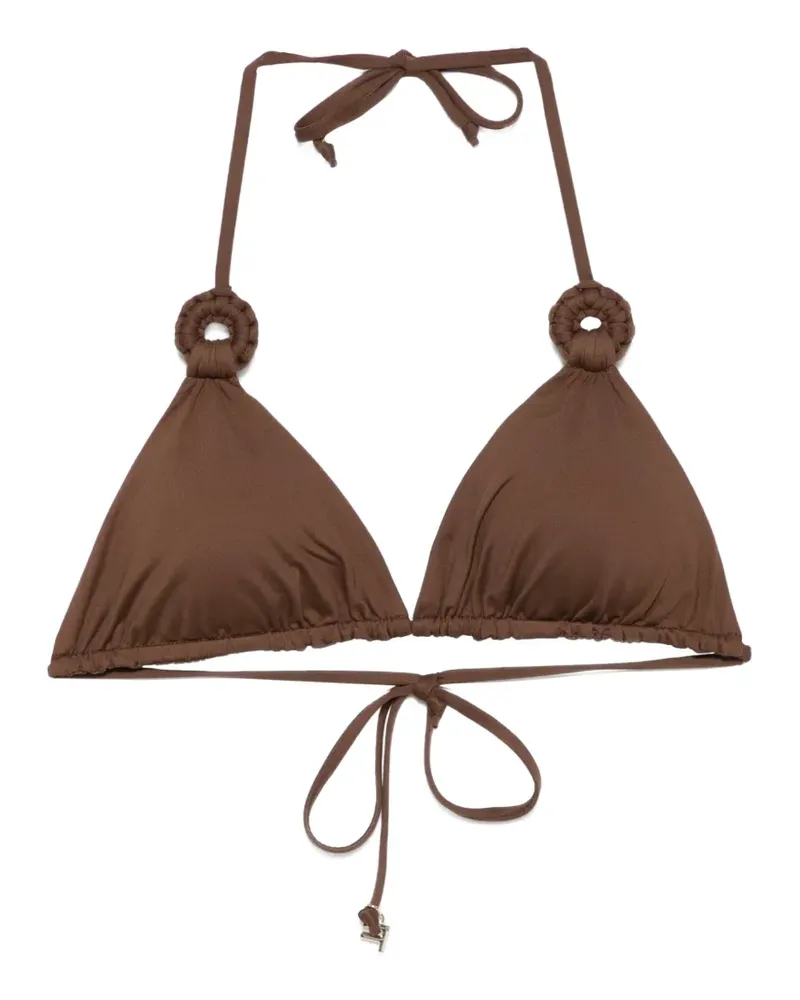 FISICO-Cristina Ferrari ring-detail triangle bikini top - Braun Braun