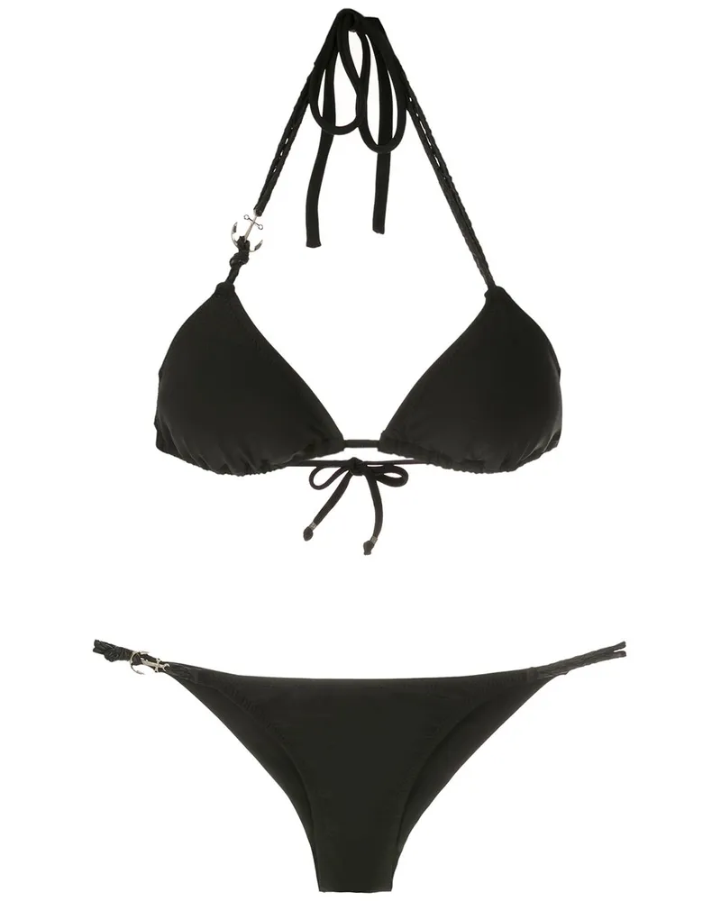 Amir Slama Triangel-Bikini - Schwarz Schwarz