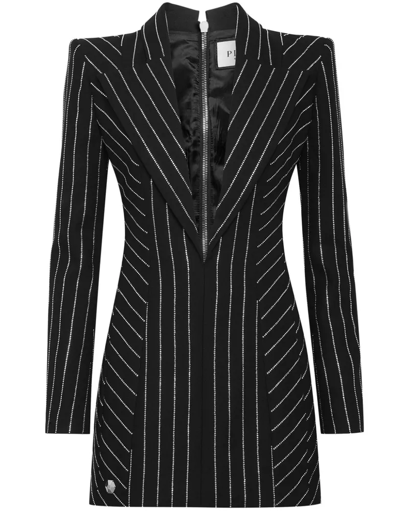 Philipp Plein Minikleid mit Kristallen - Schwarz Schwarz