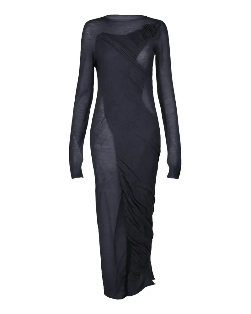 Issey Miyake Drapiertes Hug Maxikleid - Blau Blau