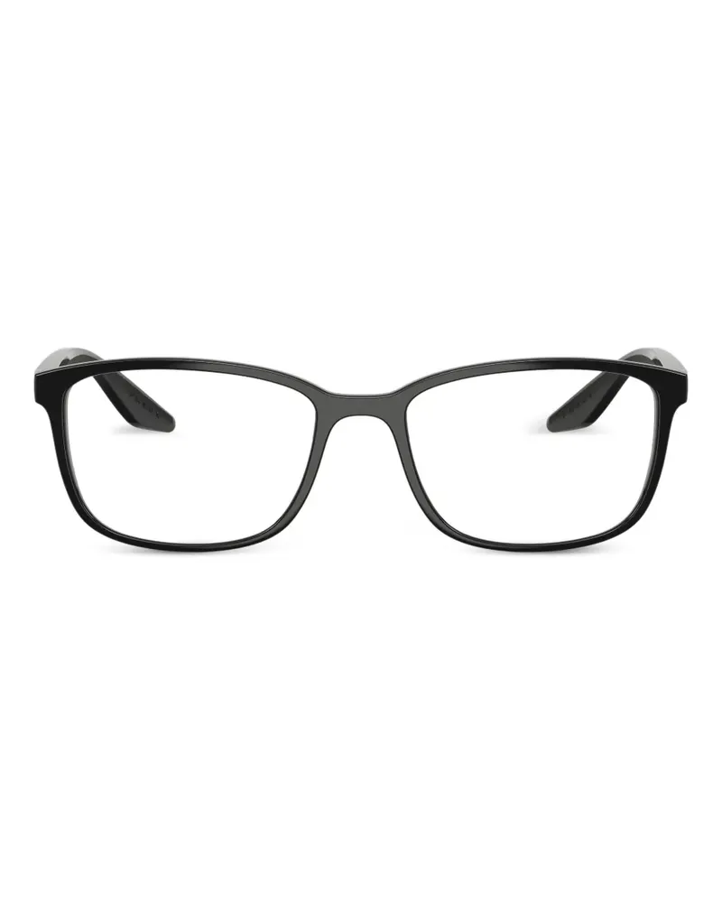 Prada Brille mit eckigem Gestell - Schwarz Schwarz