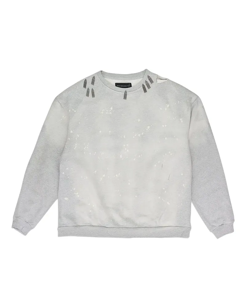 WHO DECIDES WAR Hardware Sweatshirt mit rundem Ausschnitt - Grau Grau
