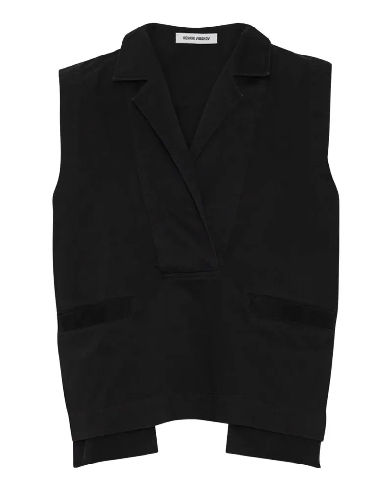 Henrik Vibskov Auto lapel-collar vest - Schwarz Schwarz