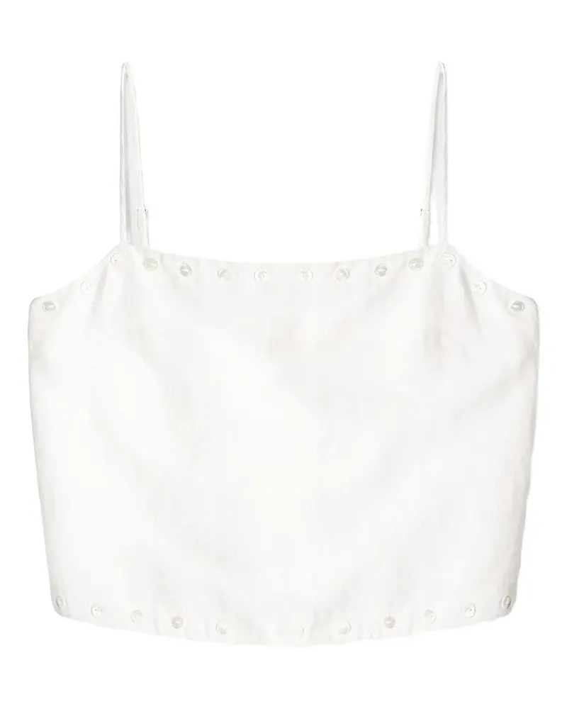 STAUD Kirra button-detail top - Weiß Weiß