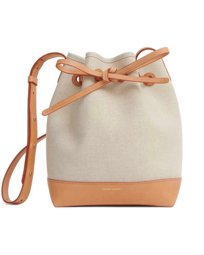 Mansur Gavriel Mini Canvas-Beuteltasche Nude