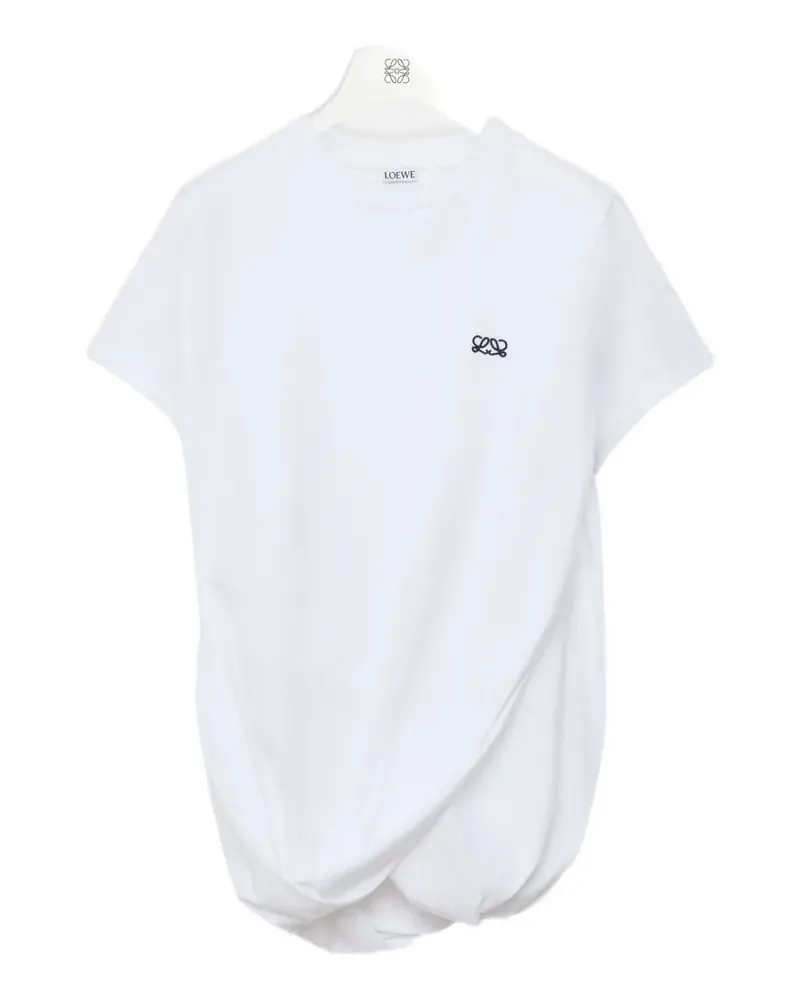 Loewe Drapiertes T-Shirt - Weiß Weiß