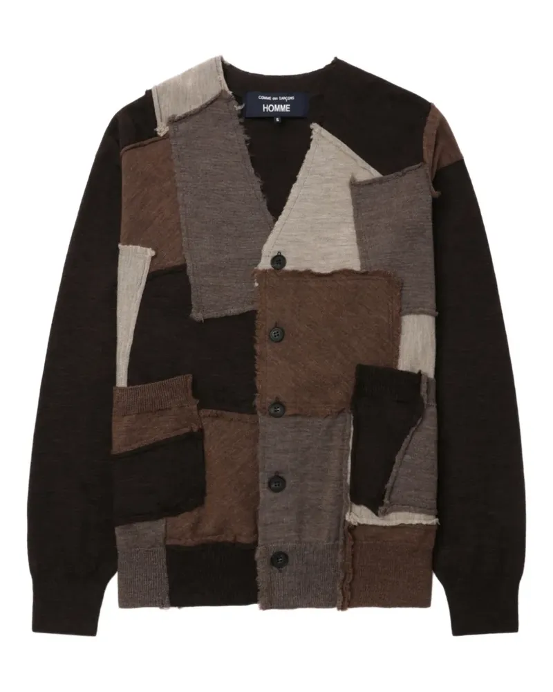 Comme des Garçons Cardigan im Patchwork-Look - Braun Braun