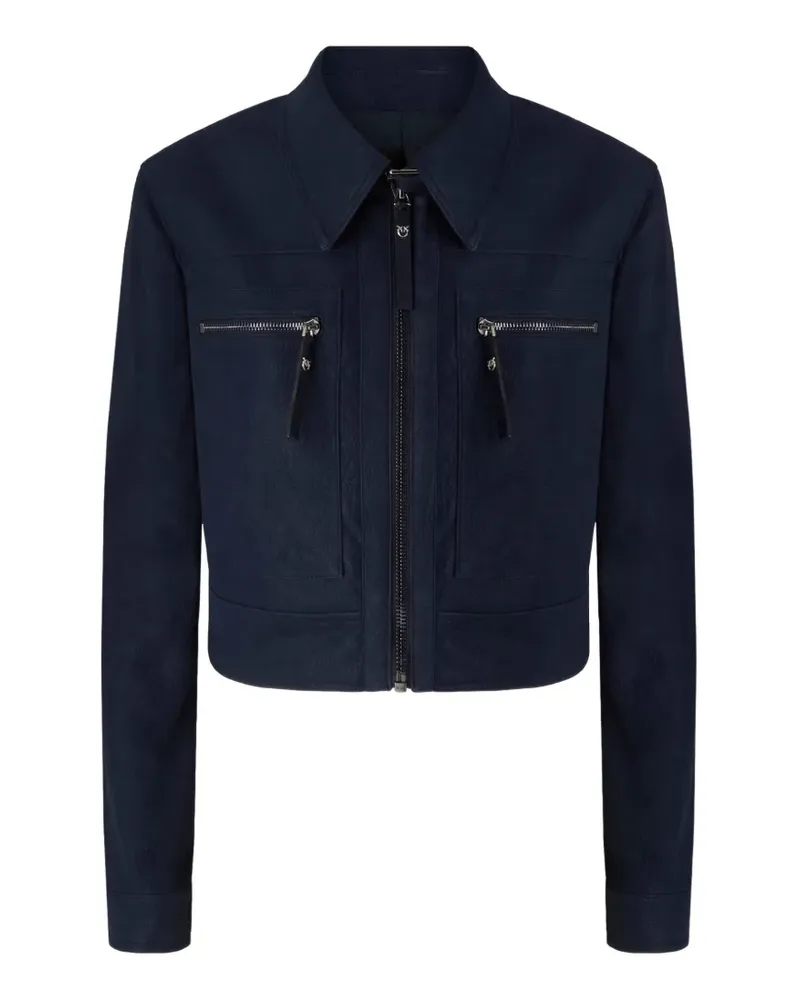 Pinko Cropped-Jacke mit Reißverschluss - Blau Blau