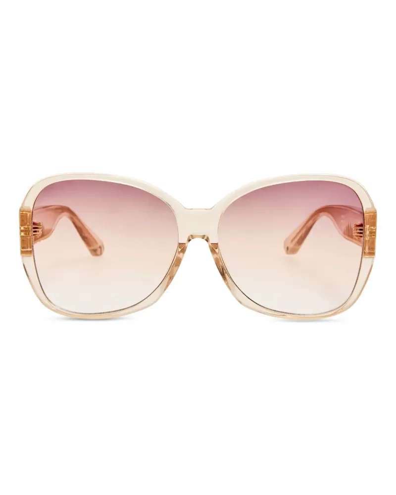 Linda Farrow oversized-frame sunglasses - Nude Nude
