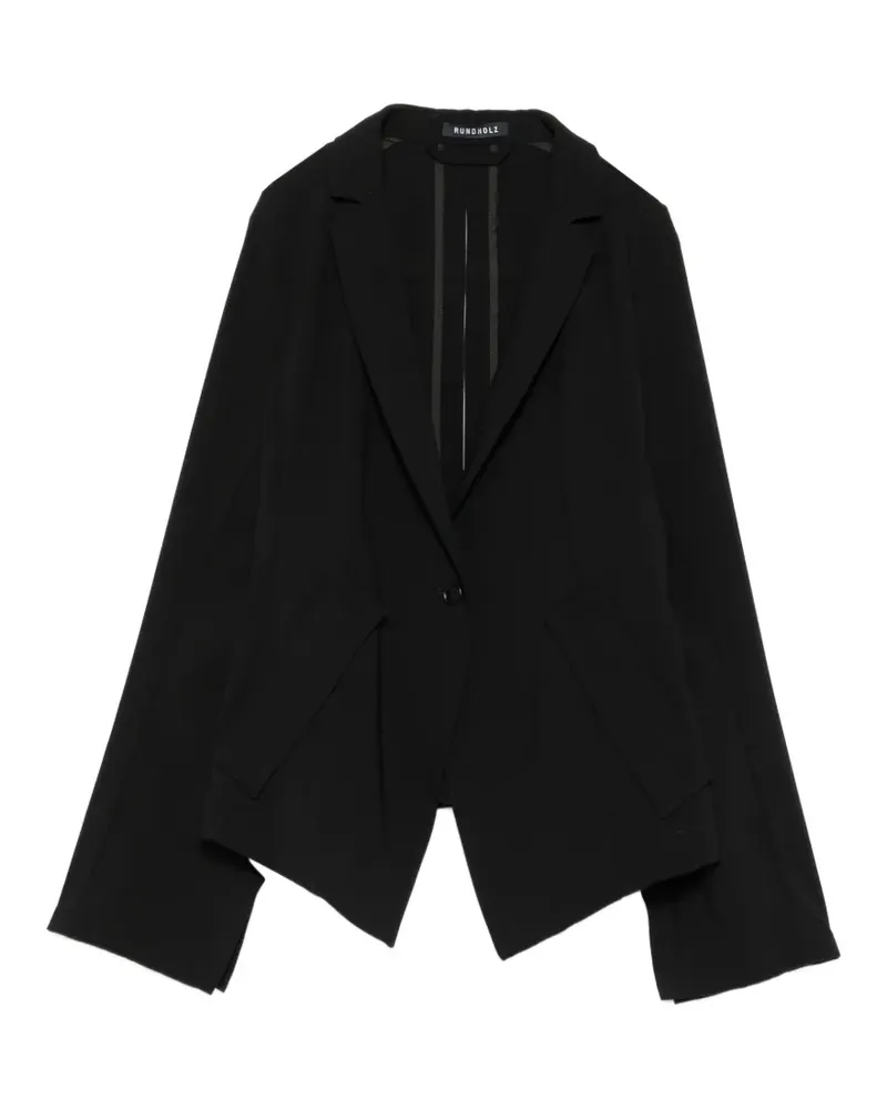 Studiorundholz asymmetric single-breasted jacket - Schwarz Schwarz