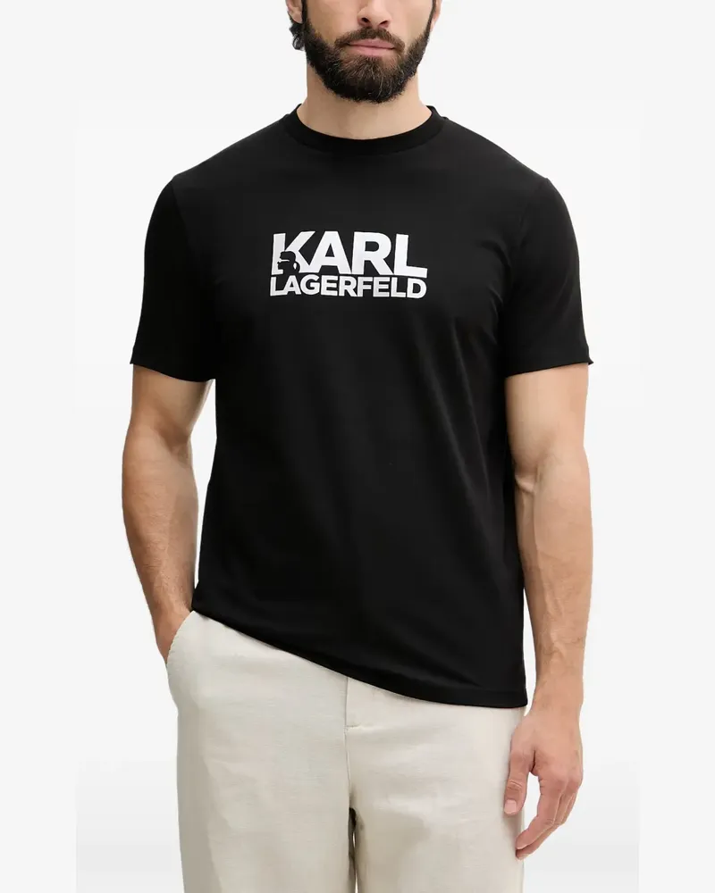 Karl Lagerfeld logo-print cotton T-shirt - Schwarz Schwarz