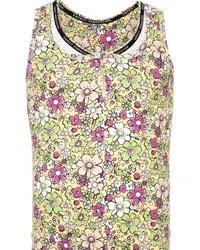 Martine Rose Tanktop im Layering-Look mit Blumen-Print Gelb