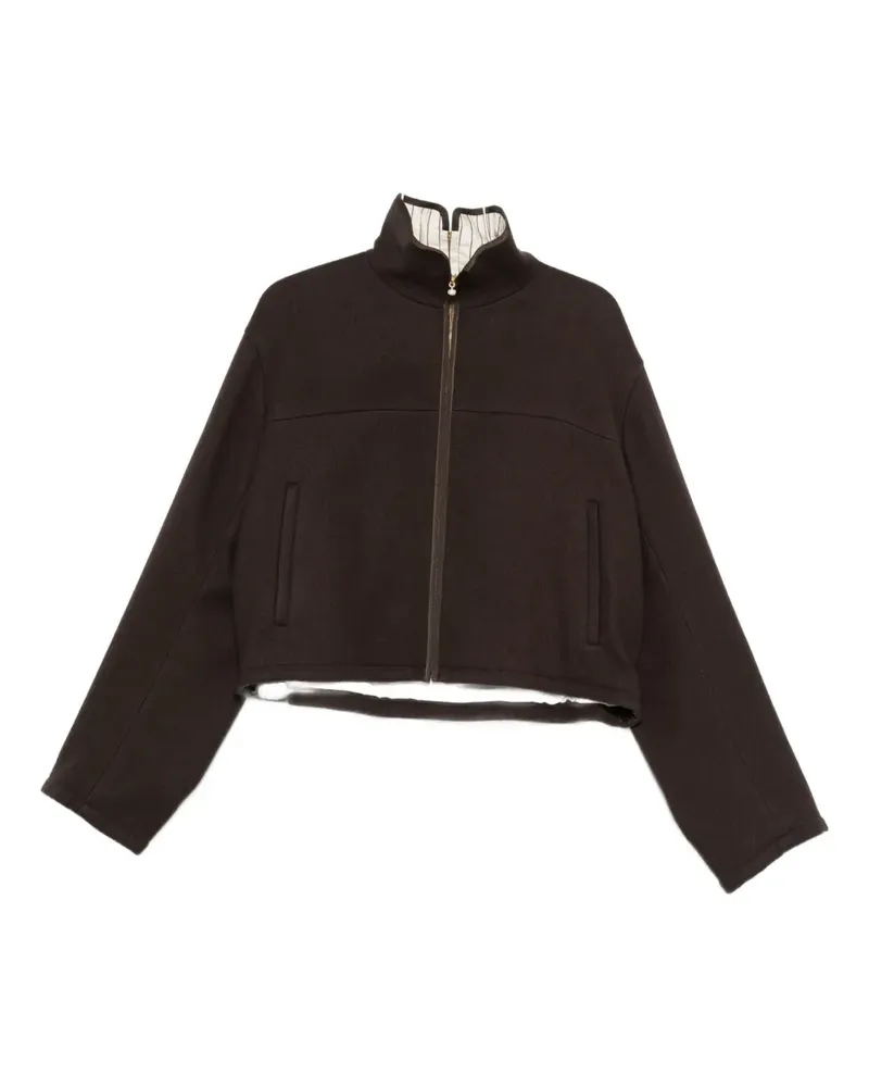Carven Jacke mit Stehkragen - Schwarz Schwarz
