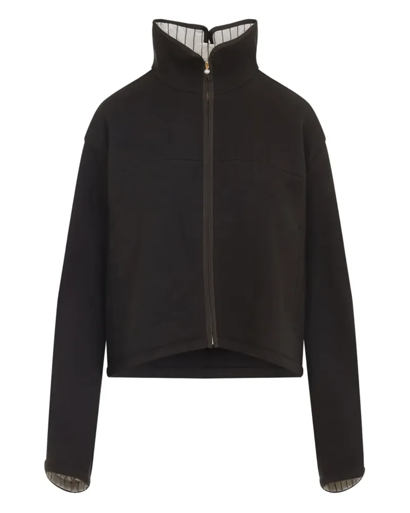 Carven high-neck zip-front jacket - Schwarz Schwarz