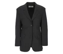 Blazer mit Nadelstreifen - Schwarz