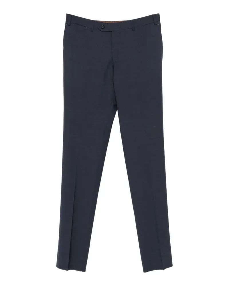 Canali Klassische Hose mit Bügelfalten - Blau Blau