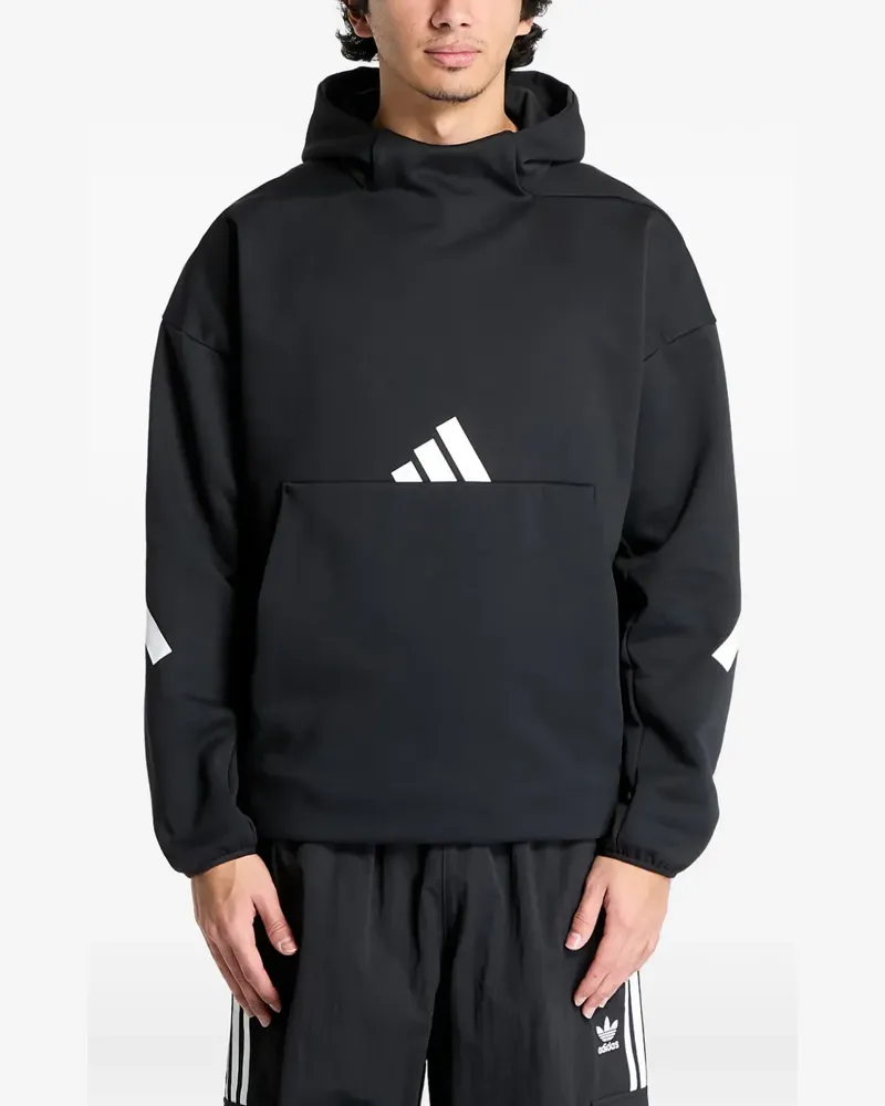 adidas Hoodie mit Logo-Print - Schwarz Schwarz