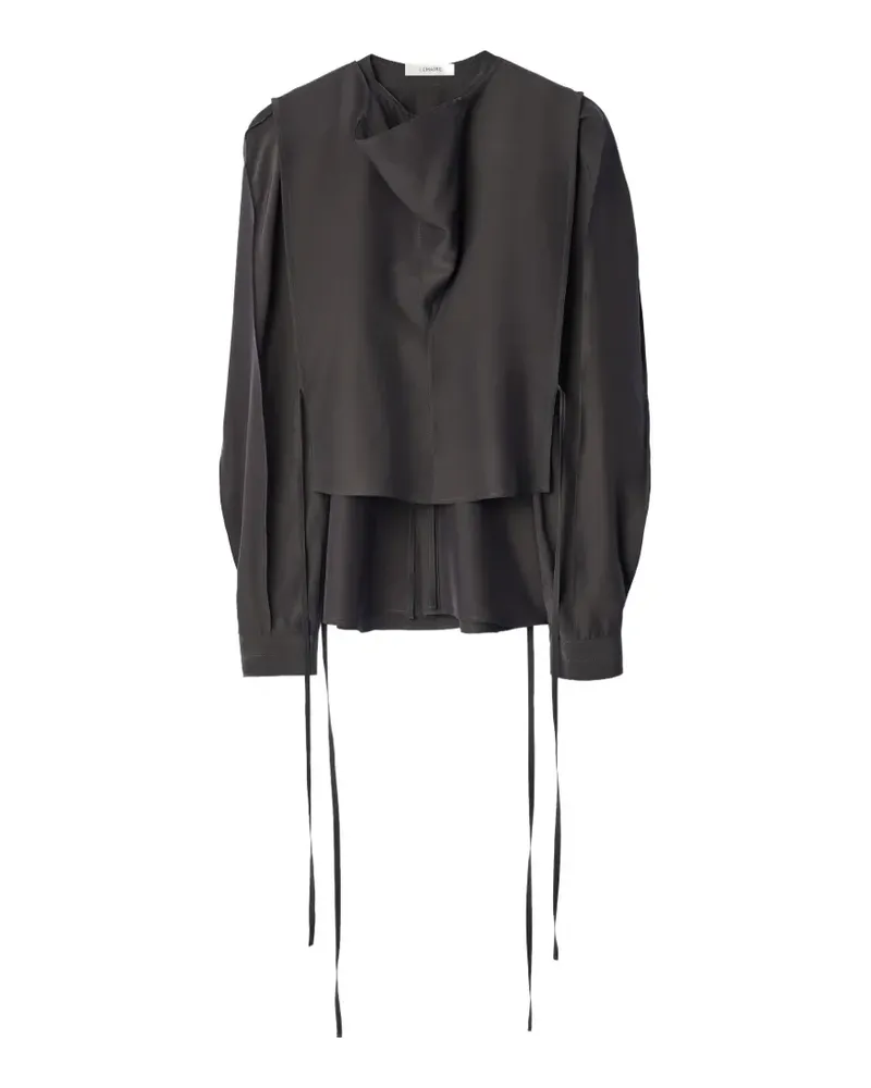 Christophe Lemaire Bluse im Layering-Look aus Seide und Viskose - Braun Braun