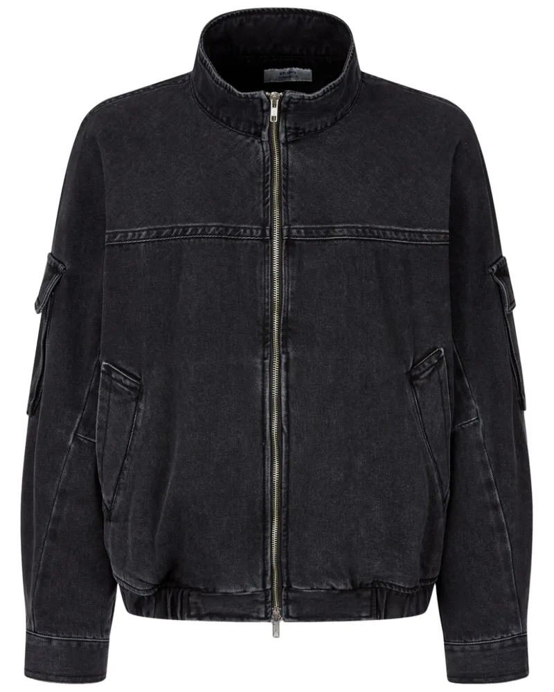 STUDIO TOMBOY Bomberjacke mit Stehkragen - Schwarz Schwarz