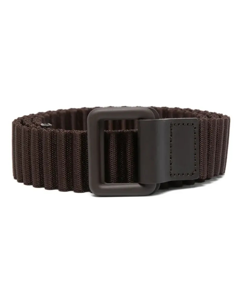 Issey Miyake pleated square-buckle belt - Braun Braun