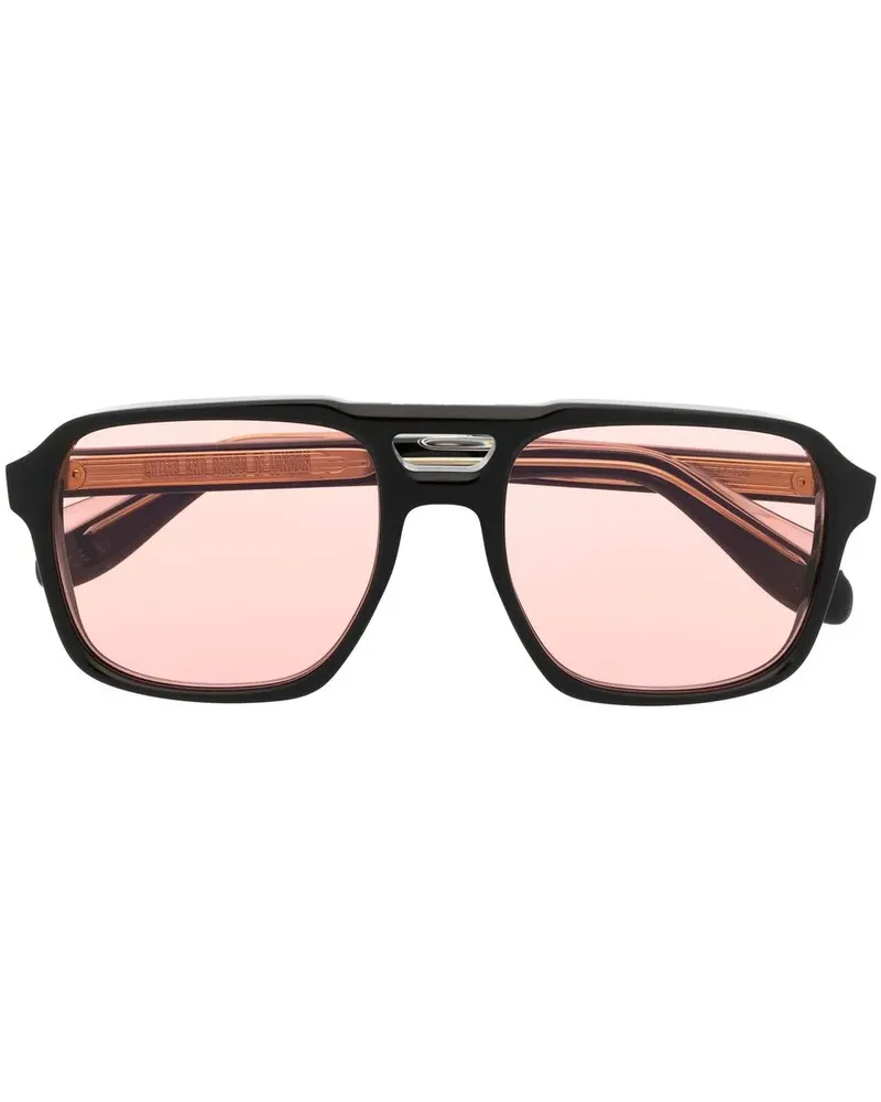 Cutler and Gross Pilotenbrille mit Doppelsteg - Schwarz Schwarz