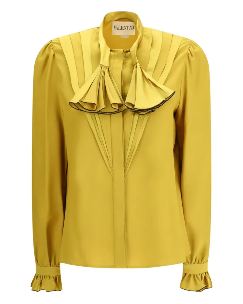 Valentino Garavani ruffled-trim shirt - Gelb Gelb