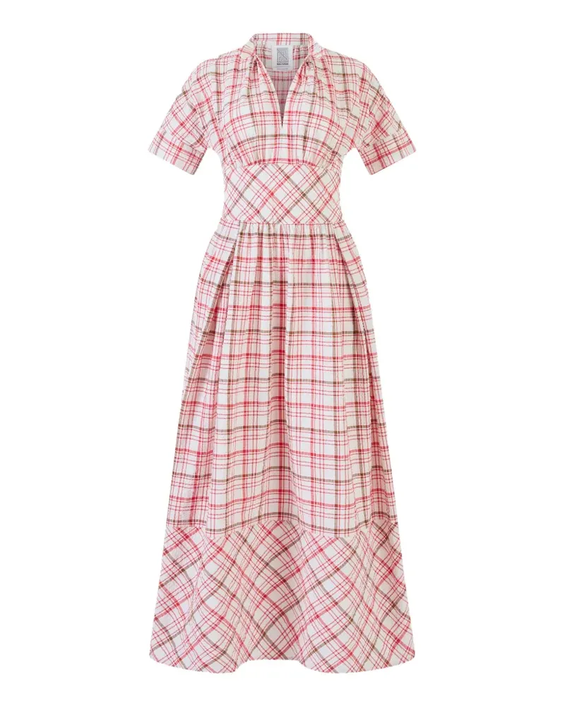 Rosie Assoulin Kariertes Kleid - Weiß Weiß