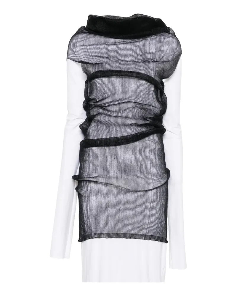 Rick Owens Transparent Tube Oberteil - Schwarz Schwarz