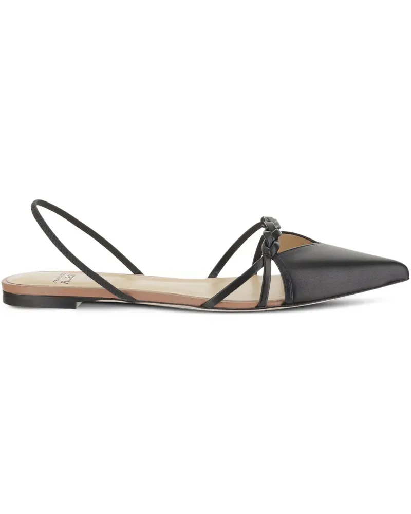 Francesco Russo Sandalen aus Leder - Schwarz Schwarz