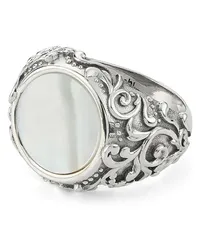 Emanuele Bicocchi Arabesque MoP Ring mit Schmuckstein Silber