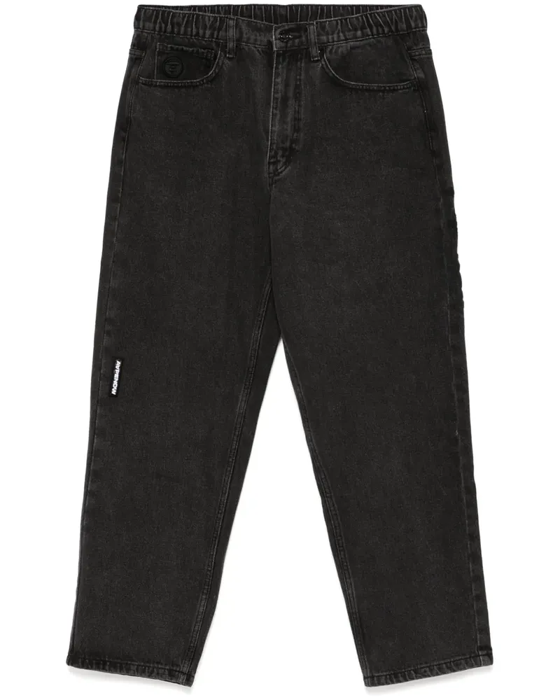 BAPE AAPENOW Jeans mit Moonface-Logo - Schwarz Schwarz