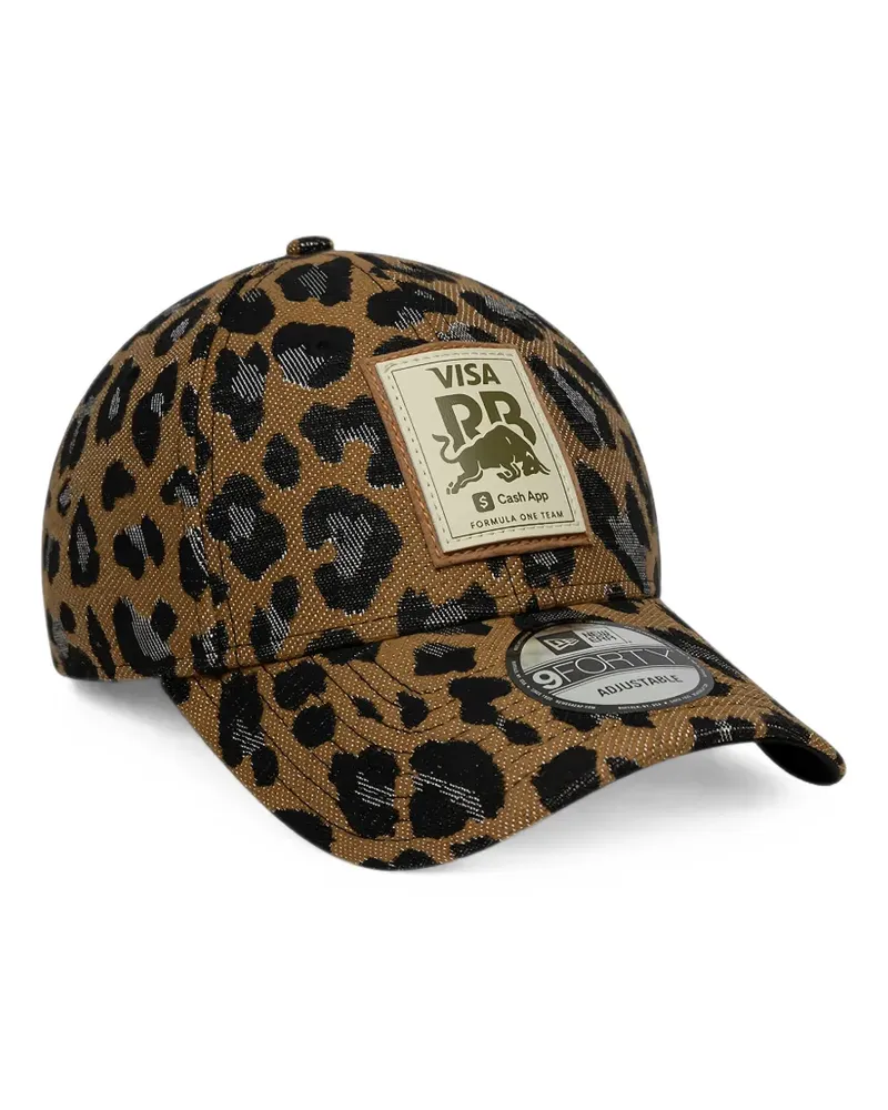 New Era Visa Cash App Racing Bulls 9Forty leopard-print cap - Braun Braun