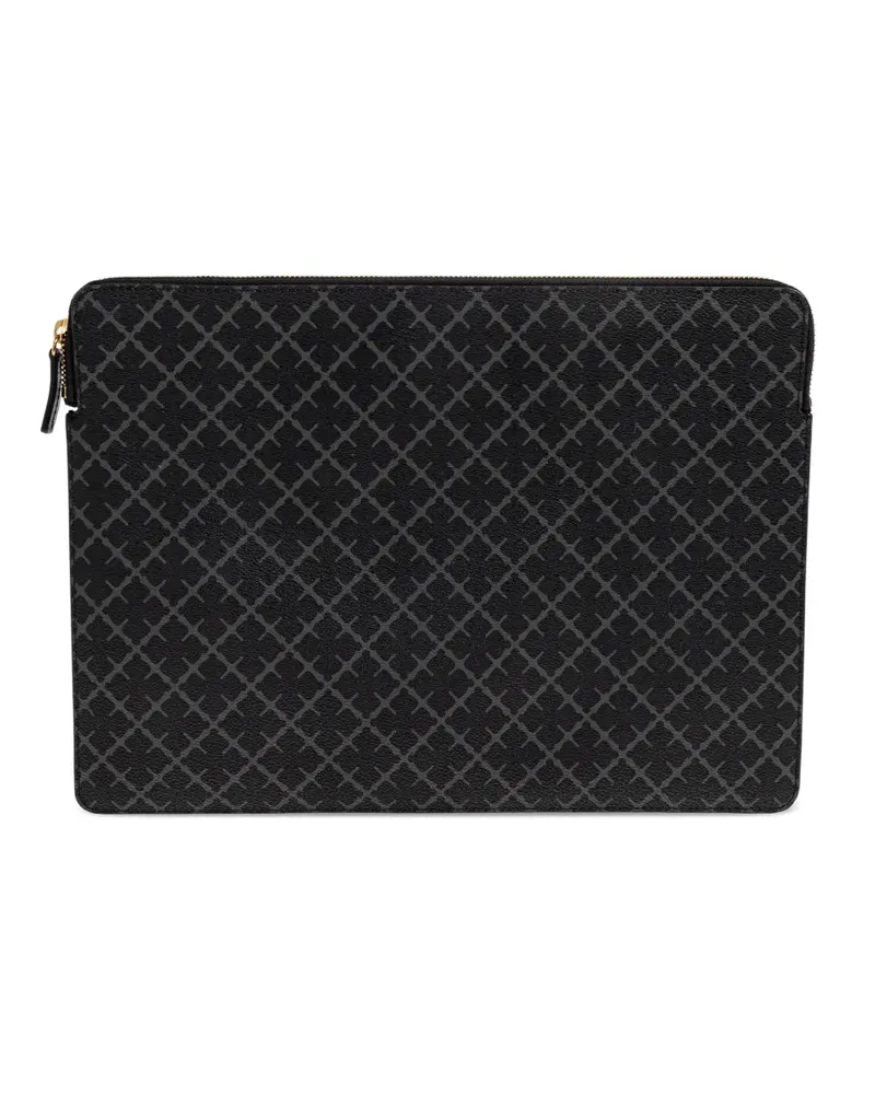 By Malene Birger Laptoptasche mit Monogramm-Muster - Schwarz Schwarz