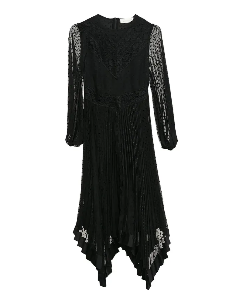 Zimmermann Midikleid mit Spitzeneinsatz - Schwarz Schwarz