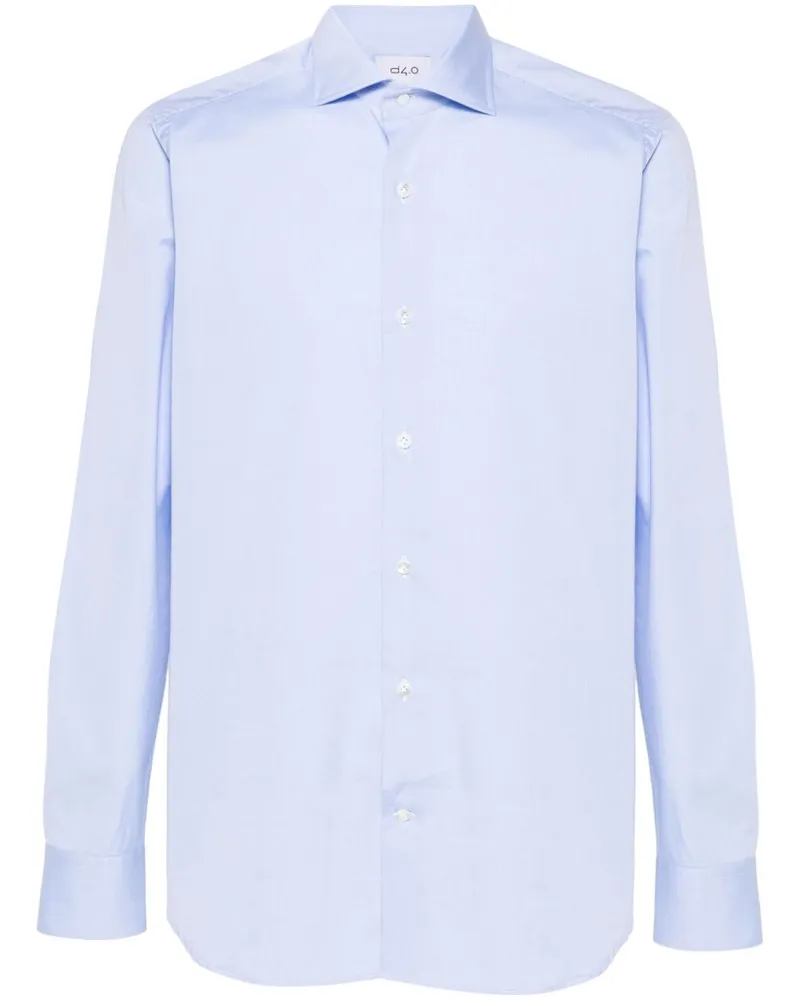 D4.0 Hemd aus Baumwoll-Twill - Blau Blau