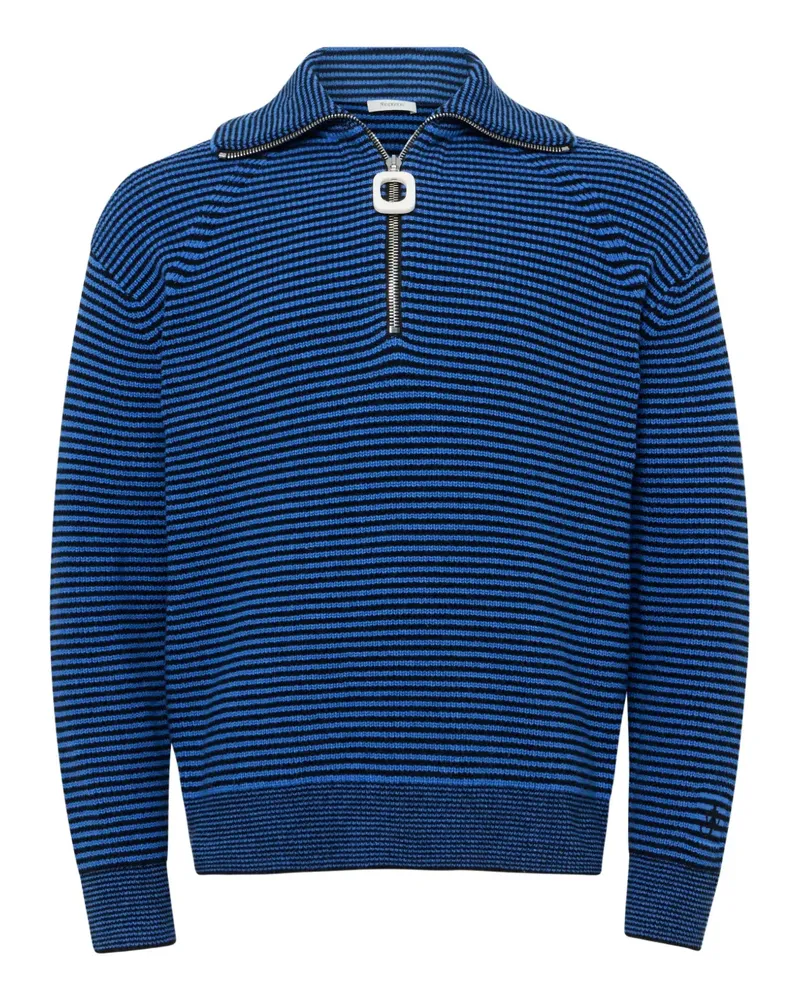 J.W.Anderson Gestreifter Pullover mit Reißverschluss - Blau Blau