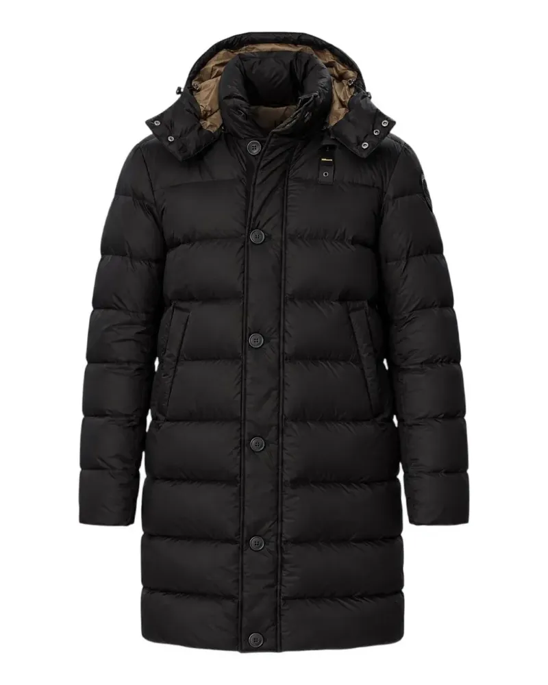 Blauer Carver hooded coat - Schwarz Schwarz