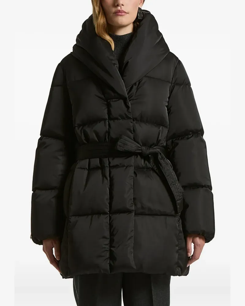 Peserico belted padded coat - Schwarz Schwarz