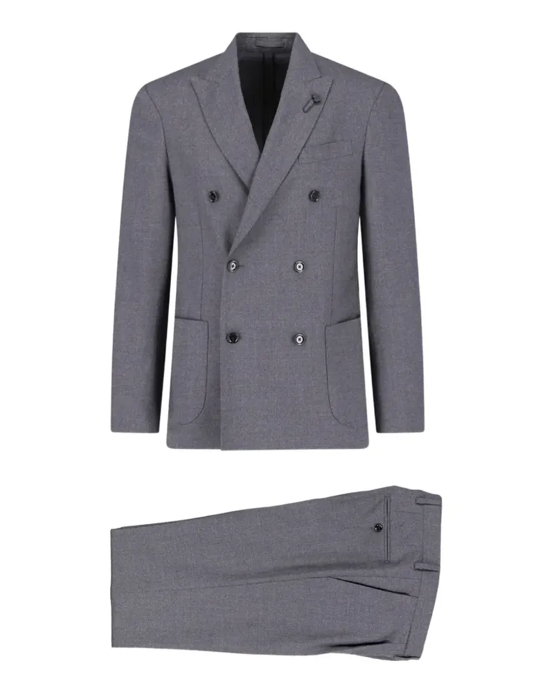 LARDINI Doppelreihiger Anzug - Grau Grau