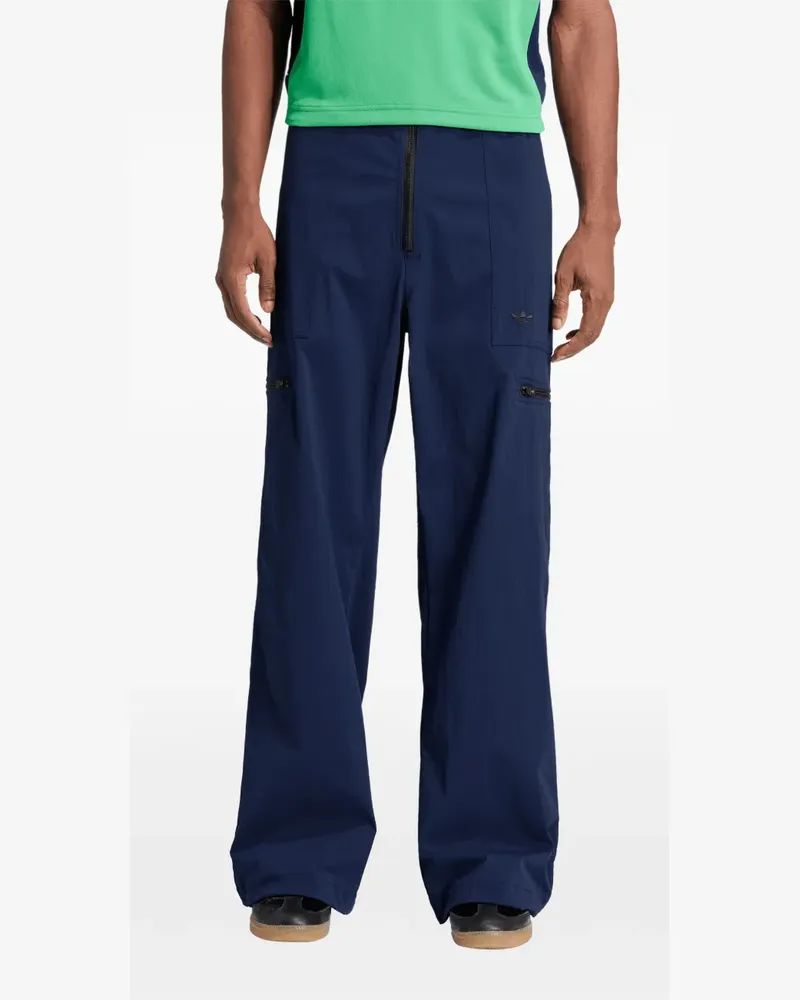 adidas x Wales Bonner zip-detail cargo pants - Blau Blau