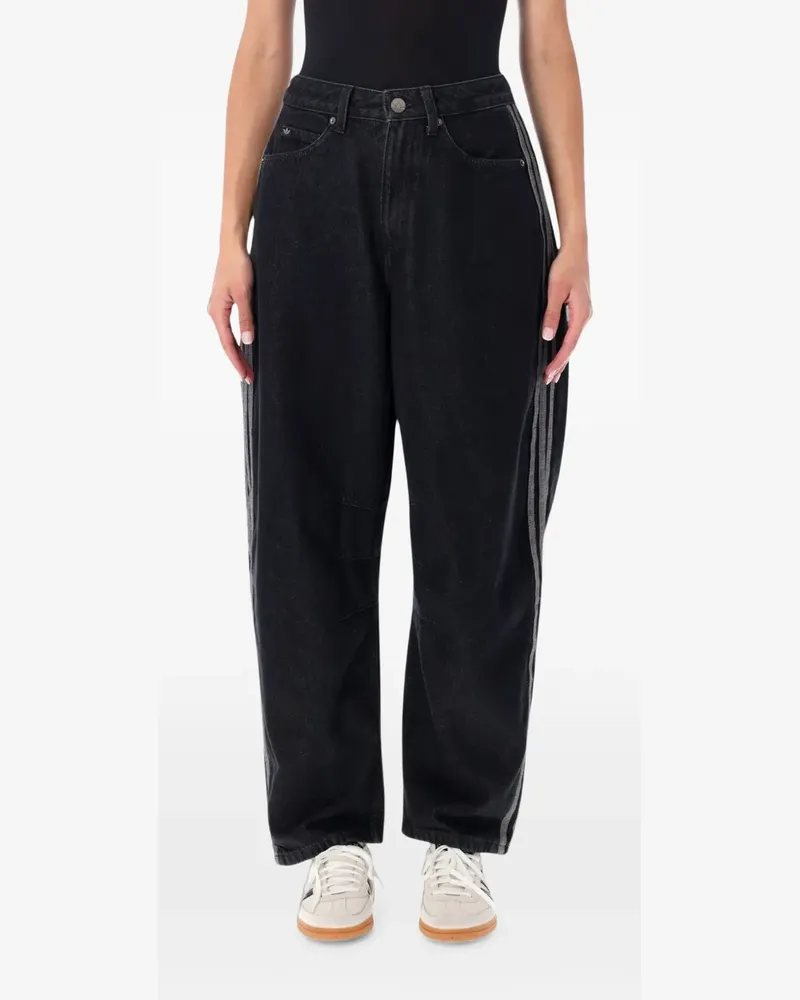 adidas Jeans mit Seitenstreifen - Schwarz Schwarz