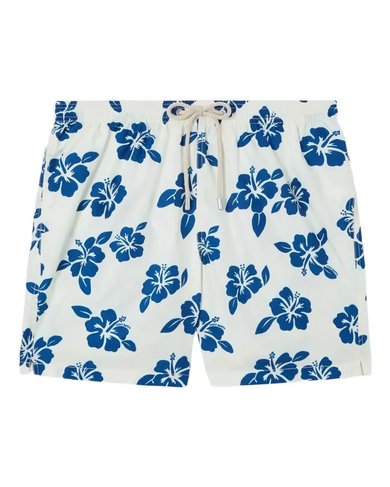 MC2 Saint Barth Lighting hibiscus-print swim shorts - Weiß Weiß