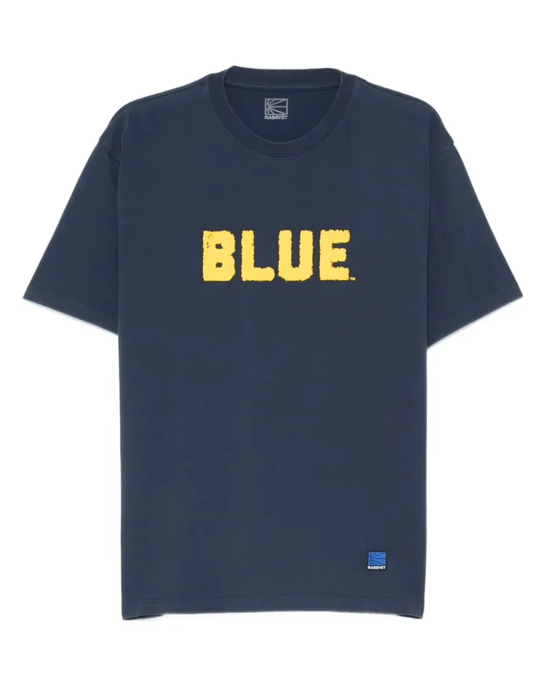 PACCBET RASSVET Hemd mit Blaupausen-Print Blau