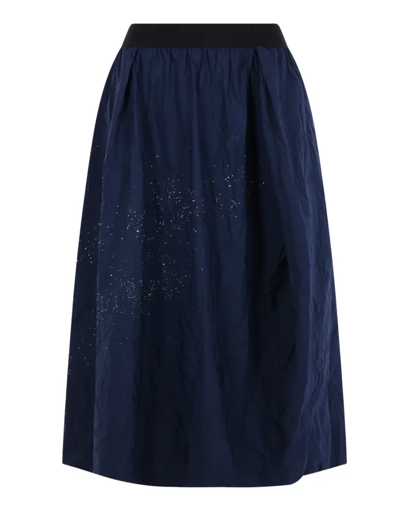 Maria Calderara paint-splatter crinkled skirt - Blau Blau