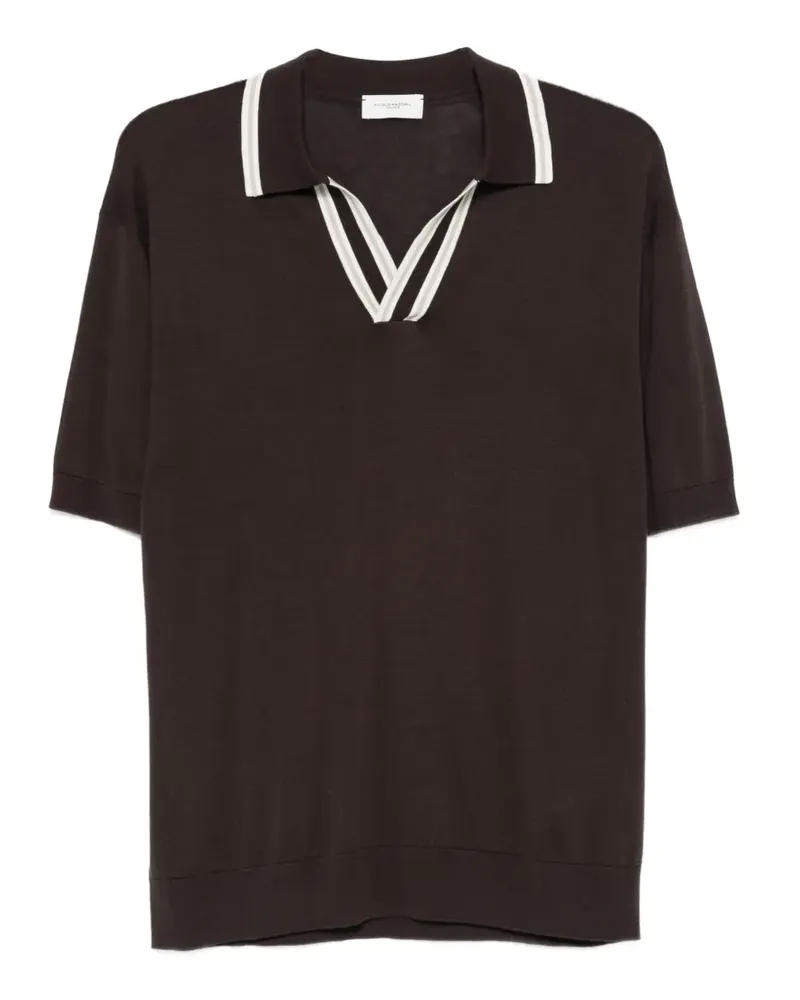 Paolo Pecora Milano V-neck T-shirt - Braun Braun