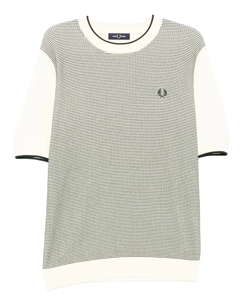 Fred Perry tonic waffle knitted T-shirt - Nude Nude